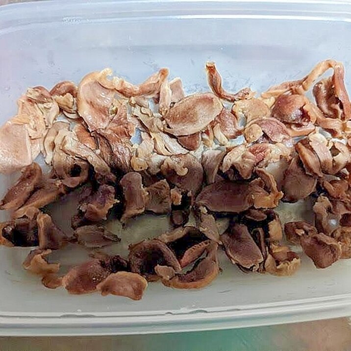 電子レンジで簡単!ワンチャン用砂肝ジャーキー